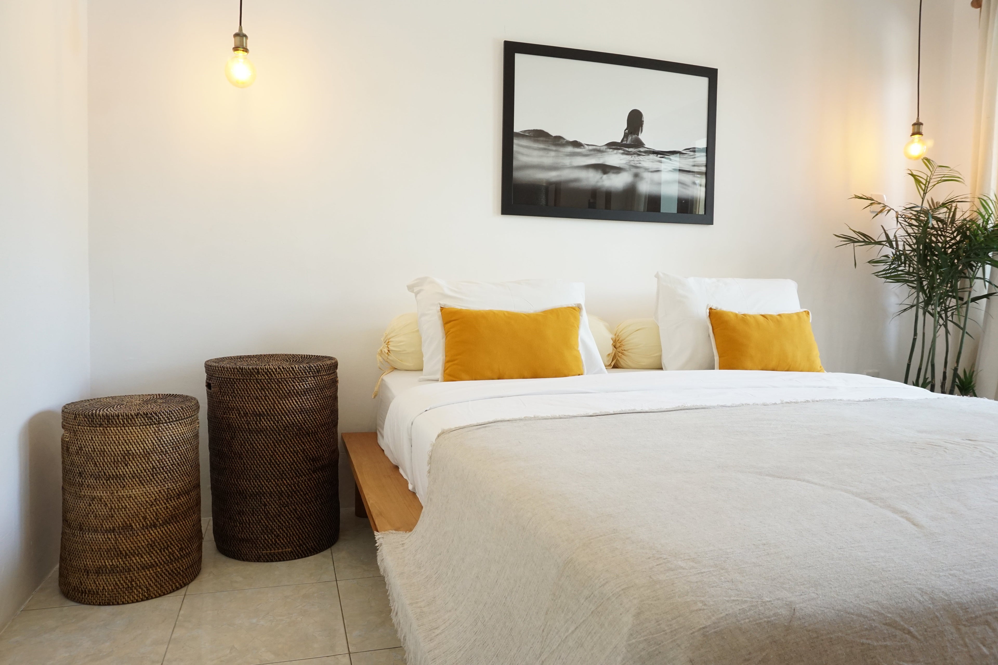 Rattan Wäschekorb Aga - Rattan mit Deckel braun